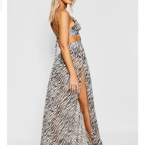 Zebra print Maxi Dress